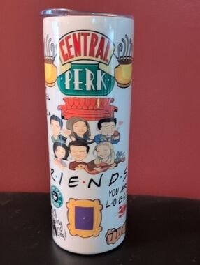 Central Perk Friends Character Tumbler - White with Multicolor Art